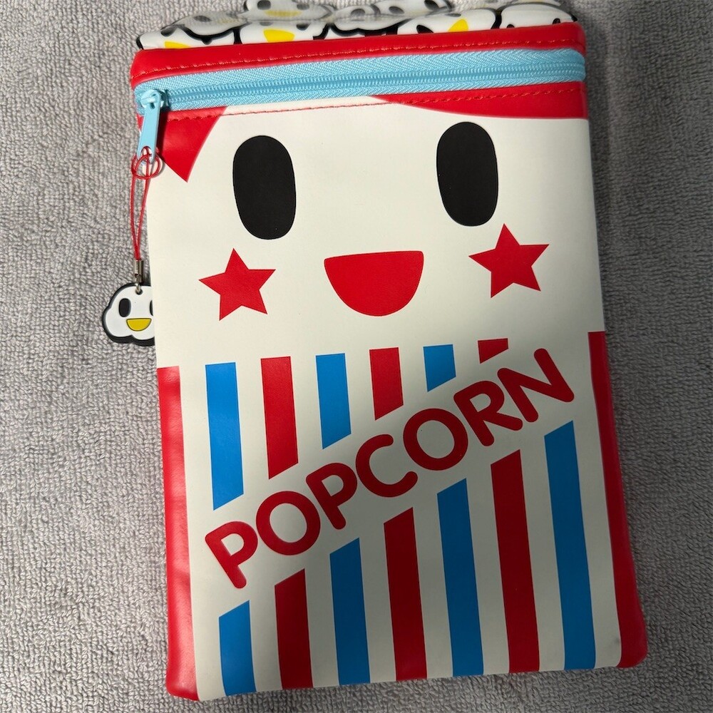 tokidoki Popcorn Pencil Case Zipper Pouch Multicolor Kawaii Design